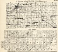 Eau Claire County Outline - Ludington, Wisconsin State Atlas 1930c